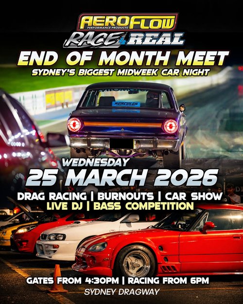 Aeroflow Race 4 Real End of Month Meet — Muscle track day in Sydney, NSW on Wednesday 25 March 2026