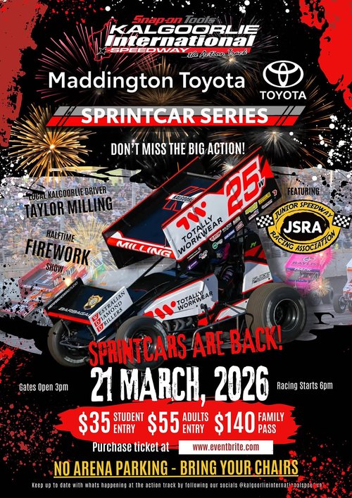 Maddington Toyota Sprintcar Series — spectator event in Perth, WA on Saturday 21 March 2026