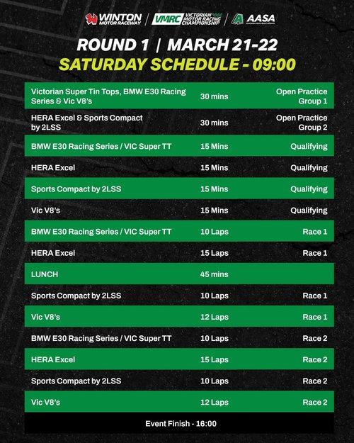 VMRC Round 1 — Muscle/Euro spectator event in Melbourne, VIC on Saturday 21 March 2026