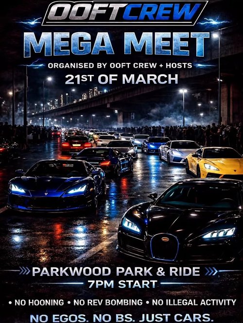 OOFT Crew Mega Meet — Muscle/Exotic car meet in Brisbane, QLD on Saturday 21 March 2026