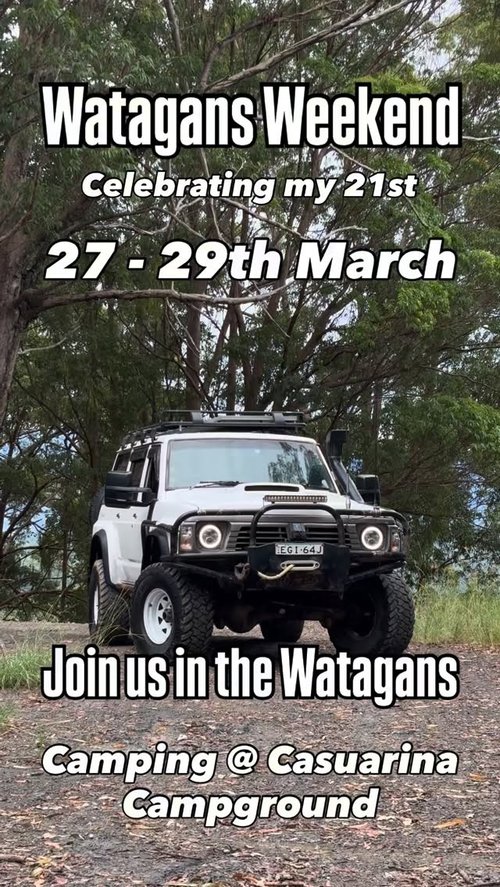 Watagans Weekend — 4x4 car meet in Sydney, NSW on Friday 27 March 2026