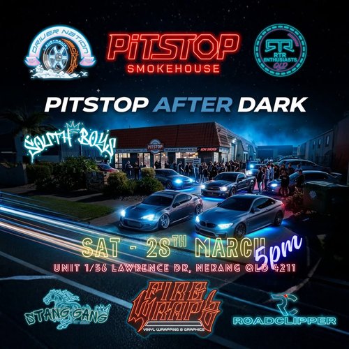 Pitstop After Dark — Muscle/JDM car meet in Brisbane, QLD on Saturday 28 March 2026