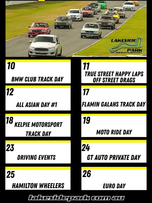 True Street Happy Laps Off Street Drags — Muscle track day in Brisbane, QLD on Saturday 11 April 2026