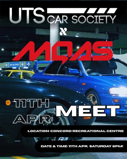 UTS Car Society & MQAS Meet — car meet in Sydney, NSW on Saturday 11 April 2026