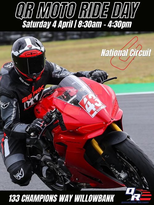 QR Moto Ride Day — track day in Brisbane, QLD on Saturday 4 April 2026