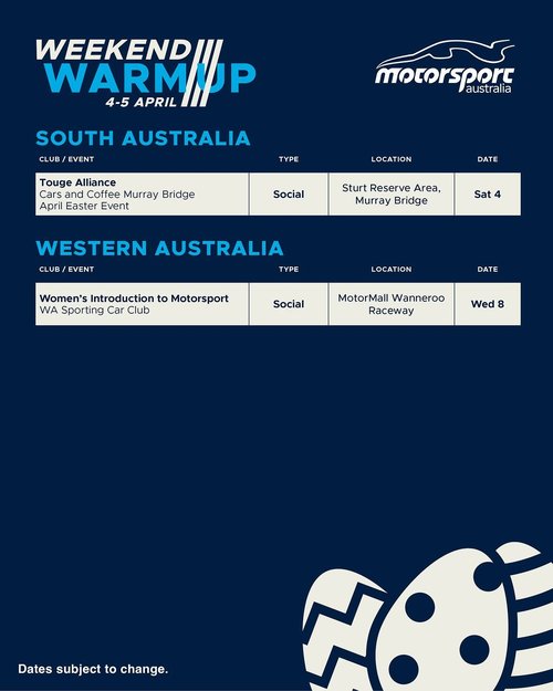 Cars and Coffee Murray Bridge April Easter Event — JDM car meet in Adelaide, SA on Saturday 4 April 2026