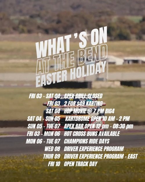 Open Track Day — Euro/Muscle track day in Adelaide, SA on Friday 10 April 2026