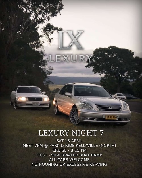 LEXURY NIGHT 7 — JDM car meet in Sydney, NSW on Saturday 18 April 2026