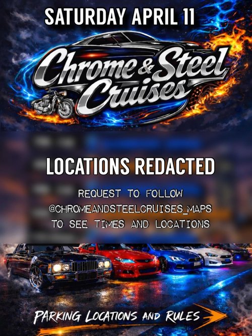 Chrome & Steel Cruises — Muscle/Classic car meet in Perth, WA on Saturday 11 April 2026