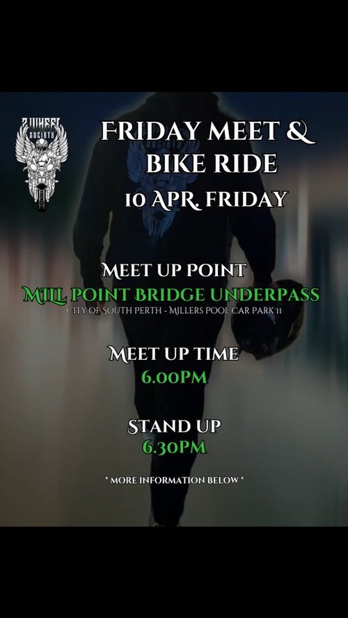 Friday Meet & Bike Ride — car meet in Perth, WA on Friday 10 April 2026
