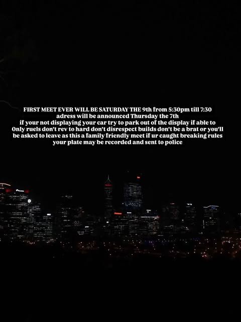 Encrypted Meets First Meet Ever — car meet in Perth, WA on Saturday 9 May 2026