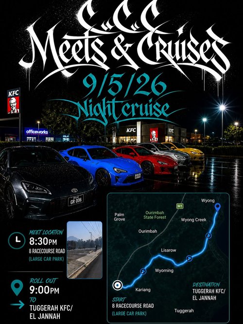 CCC Meets & Cruises Night Cruise — car meet in Sydney, NSW on Saturday 9 May 2026