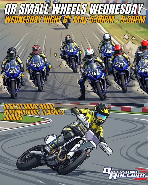 QR Small Wheels Wednesday — Classic track day in Brisbane, QLD on Wednesday 6 May 2026