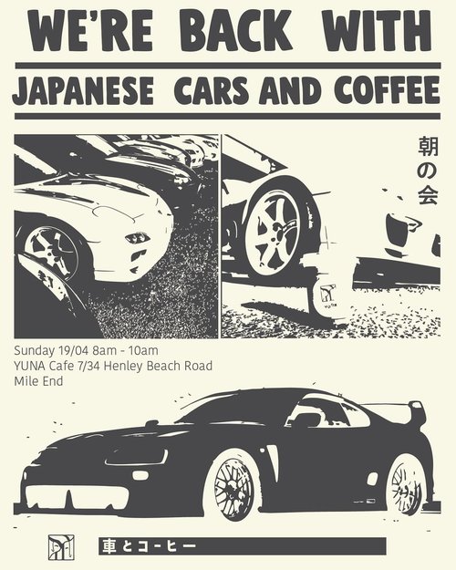 Japanese Cars and Coffee — JDM car meet in Adelaide, SA on Sunday 19 April 2026