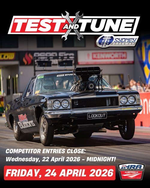 Sydney Dragway Test & Tune — Muscle track day in Sydney, NSW on Friday 24 April 2026