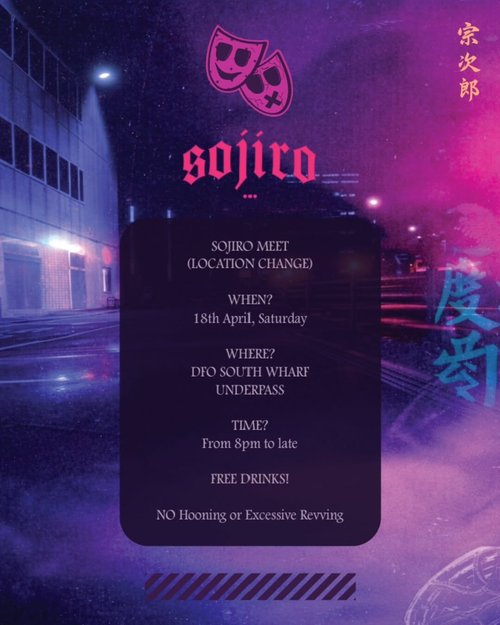 Sojiro Meet — JDM car meet in Melbourne, VIC on Saturday 18 April 2026