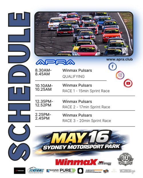 APRA Round 2 — JDM track day in Sydney, NSW on Saturday 16 May 2026