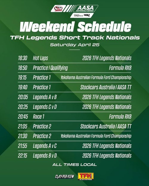 TFH Legends Short Track Nationals — JDM/Muscle spectator event in Sydney, NSW on Saturday 25 April 2026