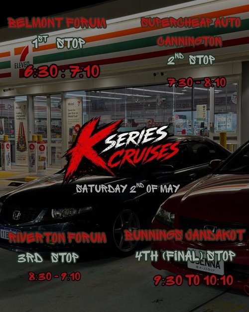 K Series Cruises — JDM car meet in Perth, WA on Saturday 2 May 2026