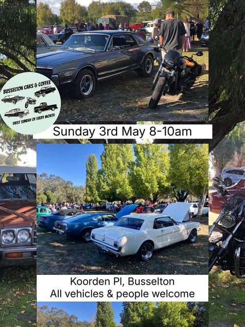 Busselton Cars & Coffee — Classic/Muscle car meet in Perth, WA on Sunday 3 May 2026