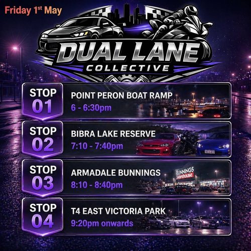 DLC Southern Run — car meet in Perth, WA on Friday 1 May 2026