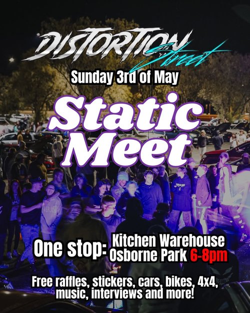 Distortion Street Static Meet — 4x4 car meet in Perth, WA on Sunday 3 May 2026