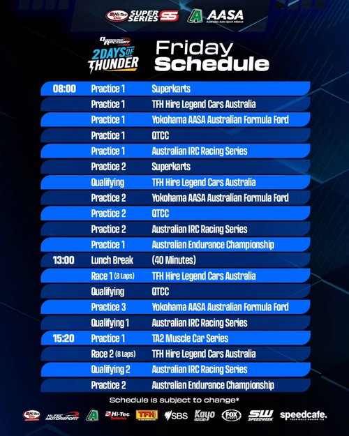 2 Days of Thunder — Muscle spectator event in Brisbane, QLD on Friday 1 May 2026