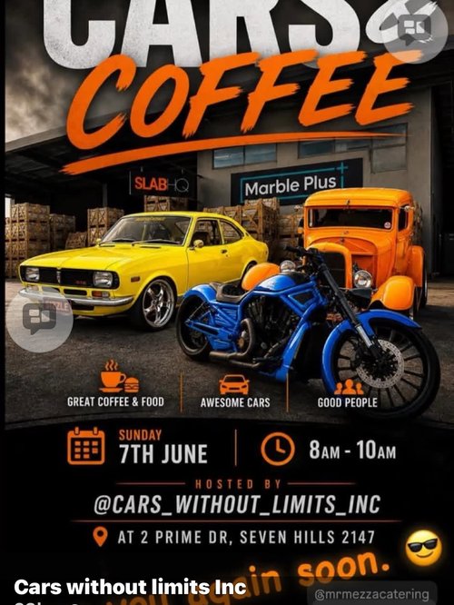Cars & Coffee — Classic/Muscle car meet in Sydney, NSW on Sunday 7 June 2026