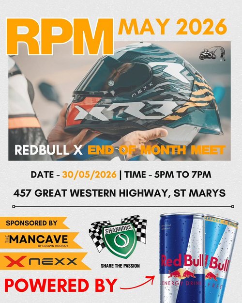 RPM Redbull X End Of Month Meet — car meet in Sydney, NSW on Saturday 30 May 2026