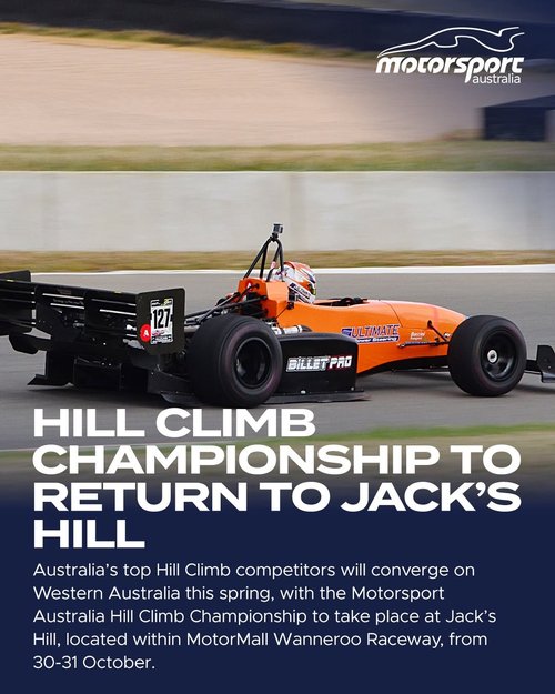 Motorsport Australia Hill Climb Championship — spectator event in Perth, WA on Friday 30 October 2026