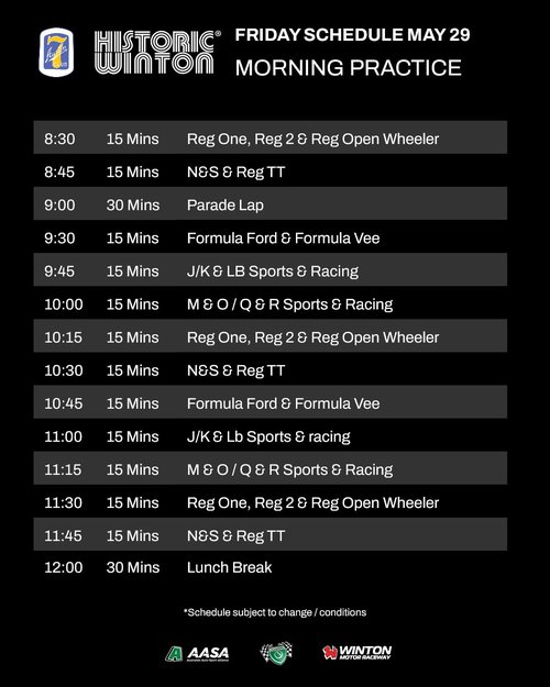 49th Historic Winton — Classic spectator event in Melbourne, VIC on Friday 29 May 2026