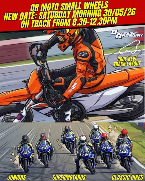 QR Moto Small Wheels — Classic track day in Brisbane, QLD on Saturday 30 May 2026