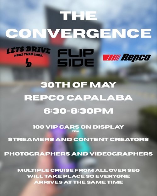 The Convergence — Muscle/JDM car meet in Brisbane, QLD on Saturday 30 May 2026