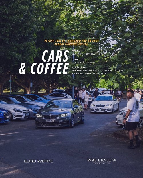 EuroWerke Cars & Coffee — Waterview Edition — Euro car meet in Sydney, NSW on Sunday 31 May 2026