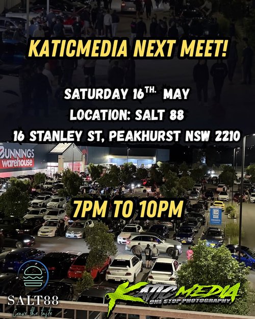 Katicmedia Next Meet! — Muscle car meet in Sydney, NSW on Saturday 16 May 2026
