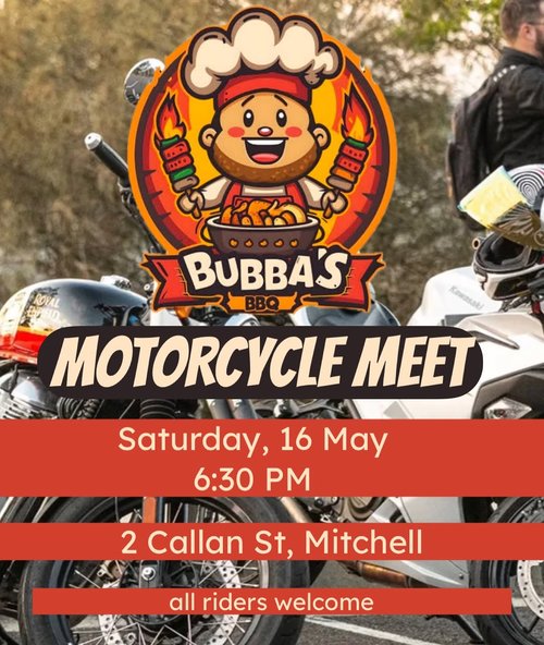 Bubba's BBQ Motorcycle Meet — car meet in Sydney, NSW on Saturday 16 May 2026