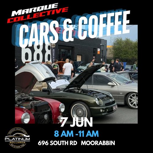 Marque Collective Cars & Coffee — Exotic/Classic car meet in Melbourne, VIC on Sunday 7 June 2026