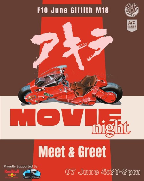 Movie Night - Akira + Meet & Greet — JDM car meet in Sydney, NSW on Sunday 7 June 2026