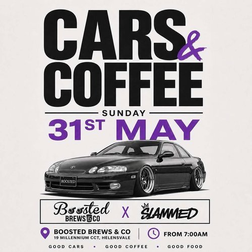 Cars & Coffee — JDM/Stance car meet in Brisbane, QLD on Sunday 31 May 2026