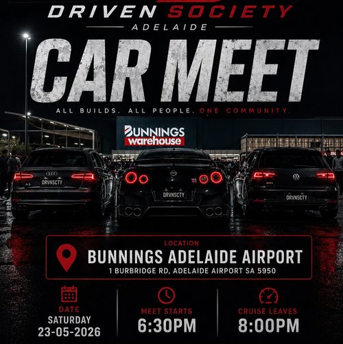 Driven Society Adelaide Car Meet — Euro/JDM car meet in Adelaide, SA on Saturday 23 May 2026