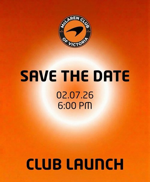 McLaren Club of Victoria Club Launch — Exotic car meet in Melbourne, VIC on Thursday 2 July 2026
