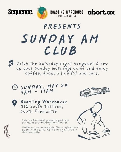 Sunday AM Club — Exotic/Euro car meet in Perth, WA on Sunday 24 May 2026