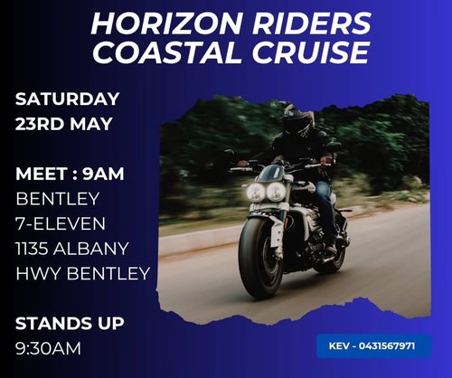 Horizon Riders Coastal Cruise — car meet in Perth, WA on Saturday 23 May 2026