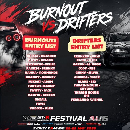GT-R Festival Aus — JDM/Muscle spectator event in Sydney, NSW on Friday 22 May 2026