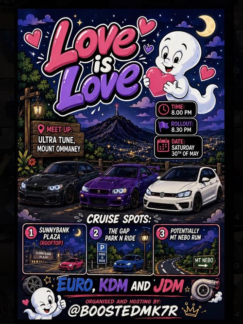 Love is Love — Euro/JDM car meet in Brisbane, QLD on Saturday 30 May 2026