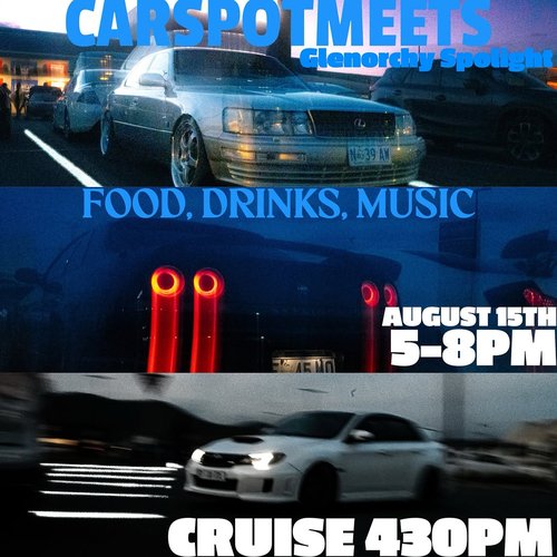 Glenorchy Spotlight — JDM car meet in Hobart, TAS on Saturday 15 August 2026