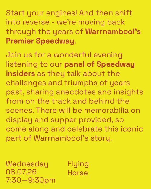 Telling Time: Premier Speedway History Night — Classic/Muscle car meet in Melbourne, VIC on Wednesday 8 July 2026