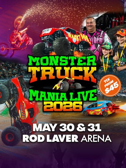Monster Truck Mania Live 2026 — spectator event in Melbourne, VIC on Saturday 30 May 2026