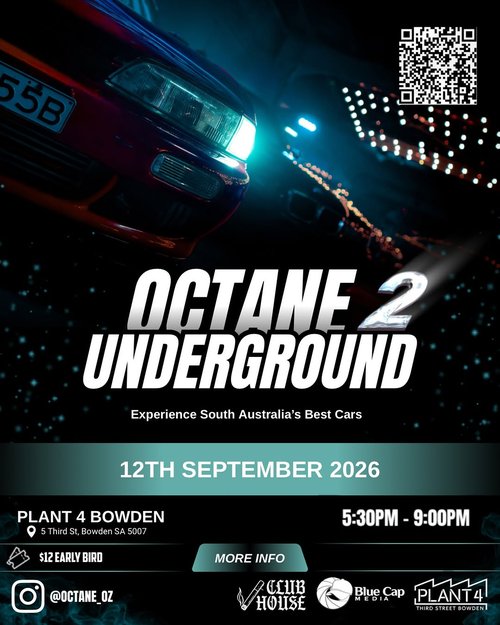 Octane 2 Underground — Euro/Exotic car meet in Adelaide, SA on Saturday 12 September 2026