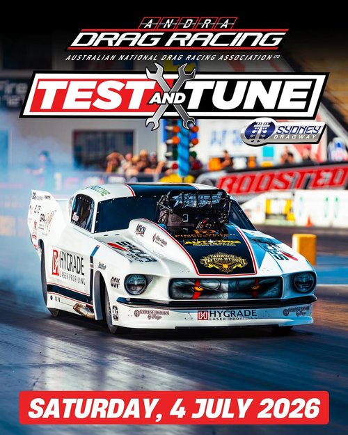 ANDRA Sanctioned Test & Tune — Muscle track day in Sydney, NSW on Saturday 4 July 2026
